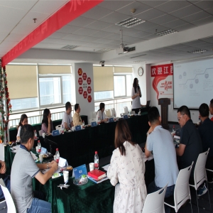 江西上饒市造價協(xié)會考察團來源海參觀交流